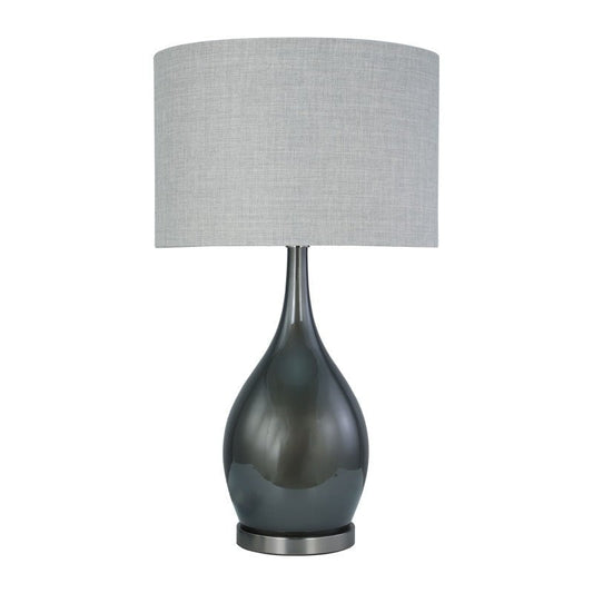 Acapulco Table Lamp - Charcoal + Cement Shade at online8 furniture store Auckland