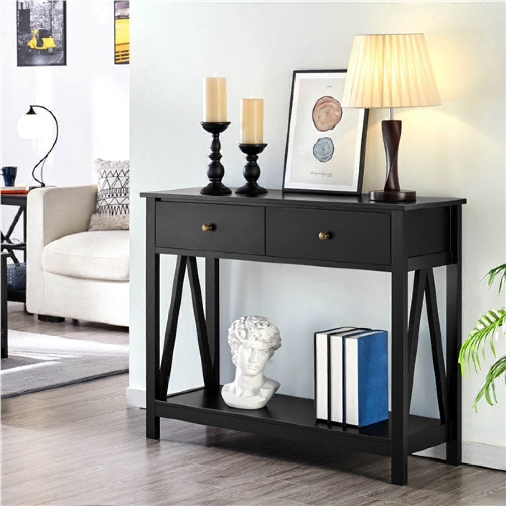 Wooden Console Table with Drawer
