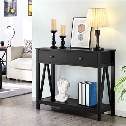 Wooden Console Table with Drawer