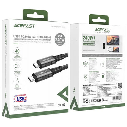 ACEFAST 240W USB-C to USB-C Cable NZ – Super Durable PD Cable C1-09