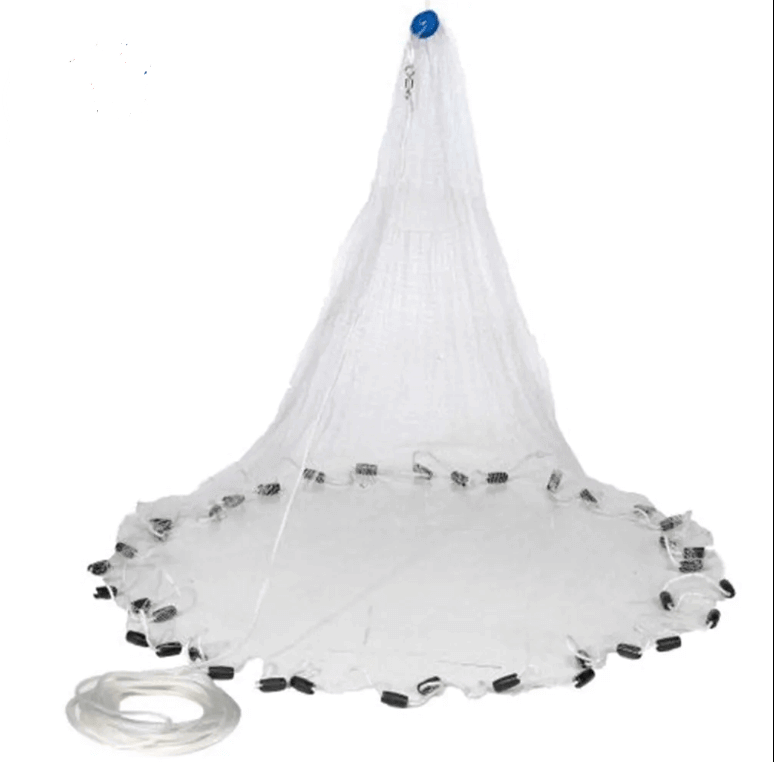 5FT Radius 2 inch White Cast Net USA Style