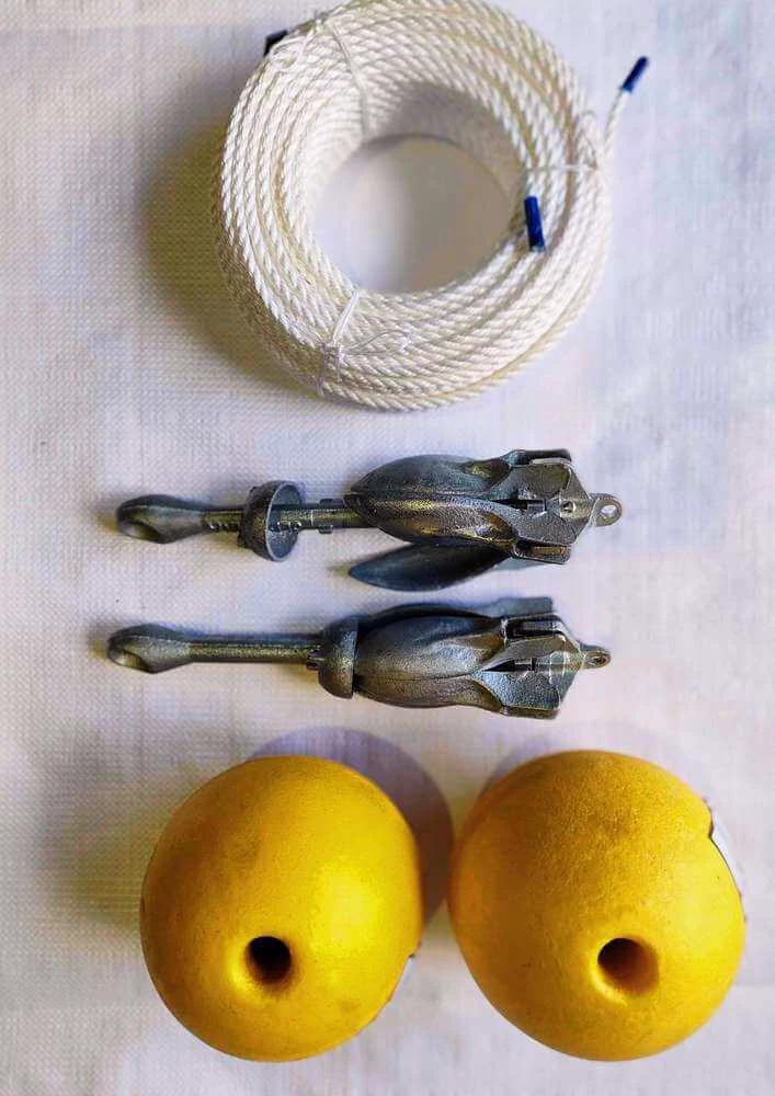 20m 30m 40m Set Net Buoy-Anchor Combo 1.5kg Col