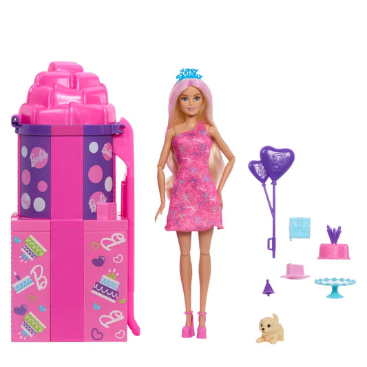 Barbie Rise Surprise Pet Birthday Series Doll and Accessories
