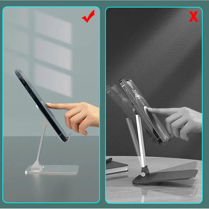 Adjustable Aluminum Tablet & Phone Stand | Foldable Desktop Holder for Smartphones, iPad & Tablets