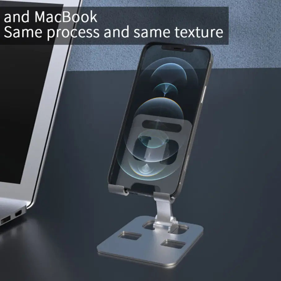 Adjustable Aluminum Tablet & Phone Stand | Foldable Desktop Holder for Smartphones, iPad & Tablets
