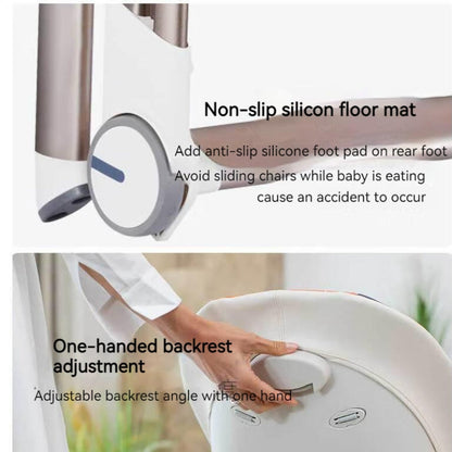 Multifunctional Adjustable Baby High Chair With Dining Table & Wheels -Macaron