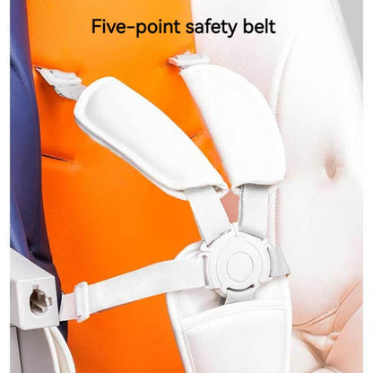 Multifunctional Adjustable Baby High Chair With Dining Table & Wheels -Orange