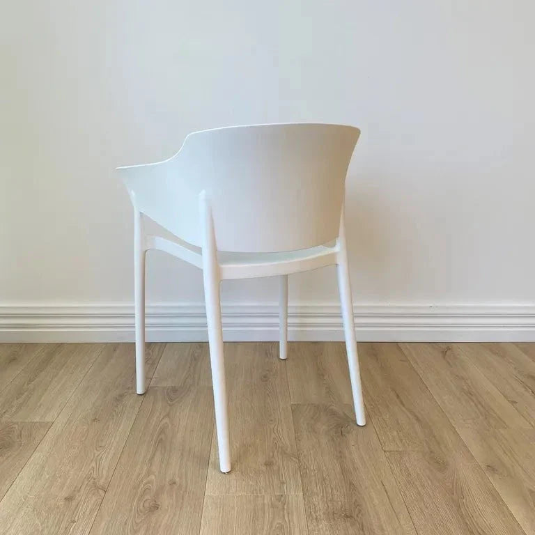 Africa Outdoor Dining Chair - White Set/4 at online8 furniture store Auckland