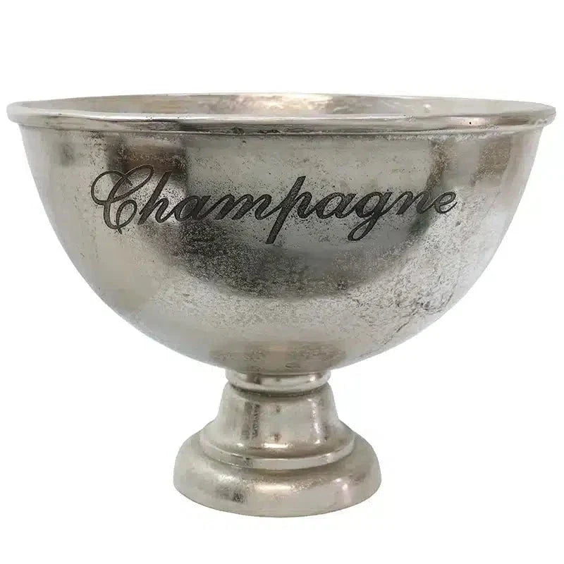 Aluminium XL Champagne Bowl - Raw Silver at online8 furniture store Auckland