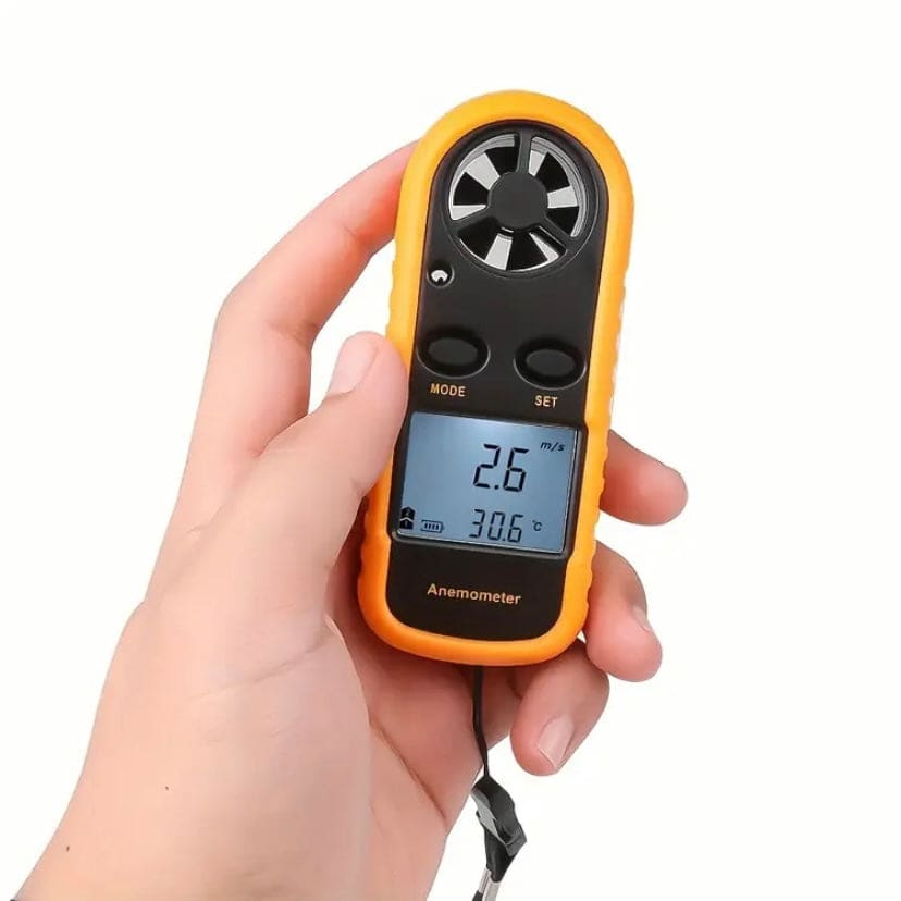 Anemometer - Wind Speed & Air Temperature Meter