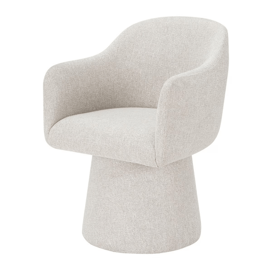 Anna Swivel Dining Chair - White at online8 furniture store Auckland
