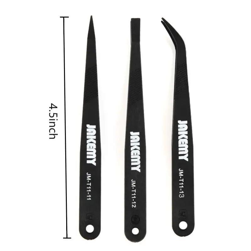Anti-static Carbon Fiber Tweezers (3 piece)