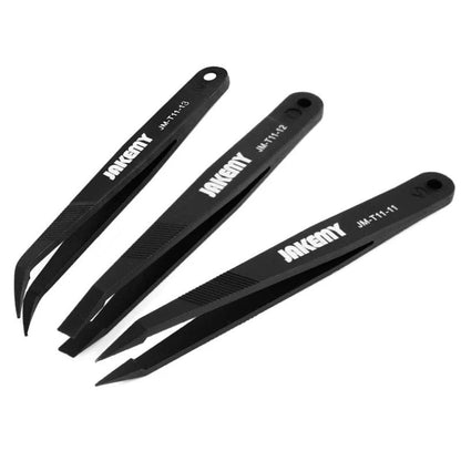 Anti-static Carbon Fiber Tweezers (3 piece)