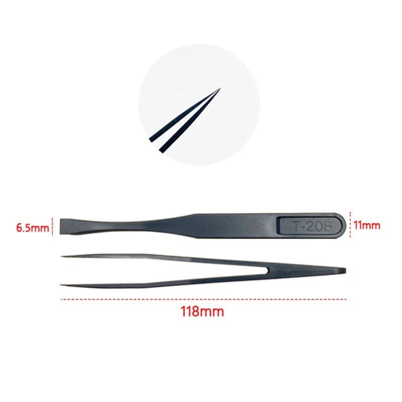 Anti-static Plastic Tweezers (8 piece)