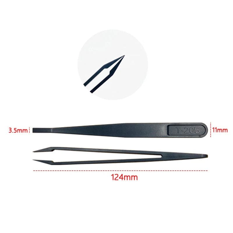 Anti-static Plastic Tweezers (8 piece)