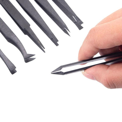 Anti-static Plastic Tweezers (8 piece)