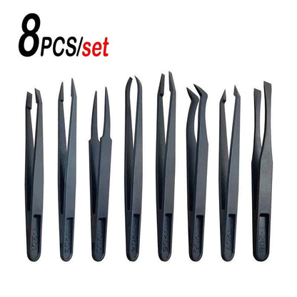 Anti-static Plastic Tweezers (8 piece)