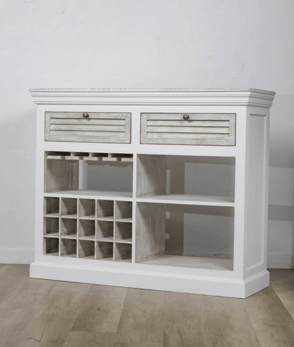 Antique White Drink Cabinet at online8 furniture store Auckland
