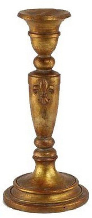 Antiqued Gold Candle Holder - Medium at online8 furniture store Auckland