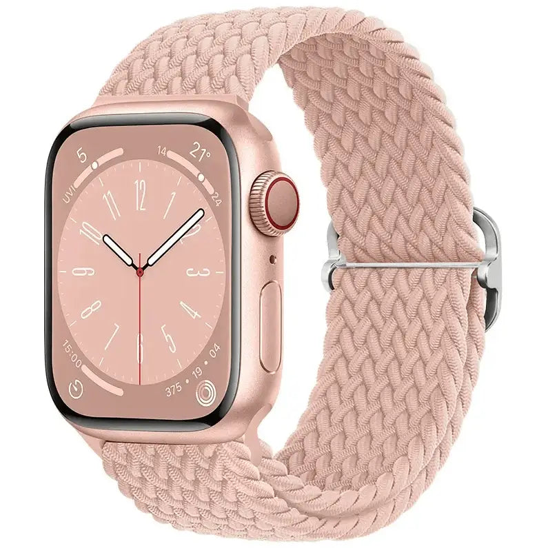 Apple Watch Braided Nylon Band – Adjustable Buckle, Lightweight & Stretchy