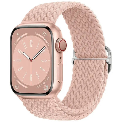 Apple Watch Braided Nylon Band – Adjustable Buckle, Lightweight & Stretchy