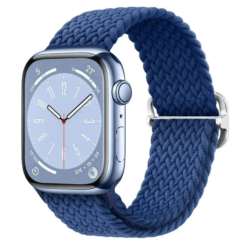 Apple Watch Braided Nylon Band – Adjustable Buckle, Lightweight & Stretchy