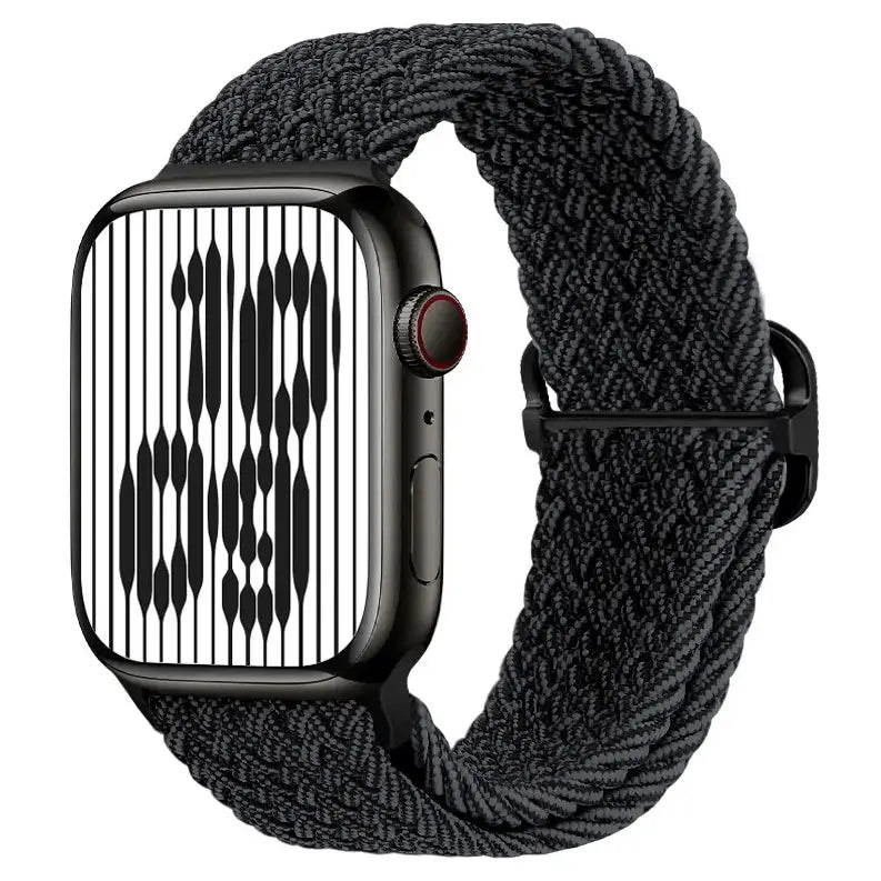 Apple Watch Braided Nylon Band – Adjustable Buckle, Lightweight & Stretchy