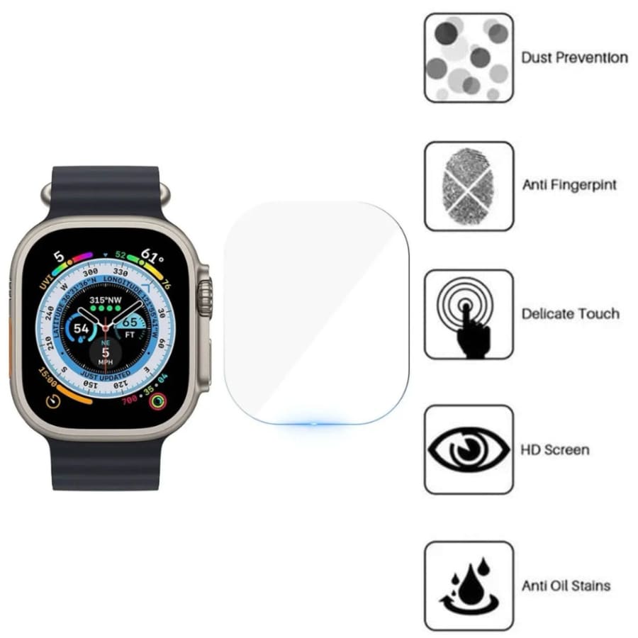 Screen Protectors for Apple Watch Ultra 2 (Clear) (Pack of 2)