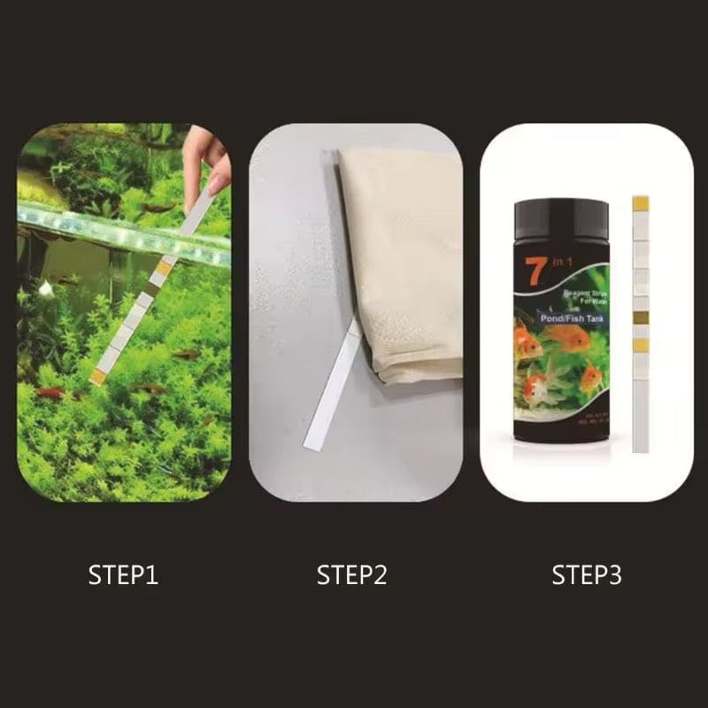 Aquarium Water Quality Test Strips (7 Parameters)