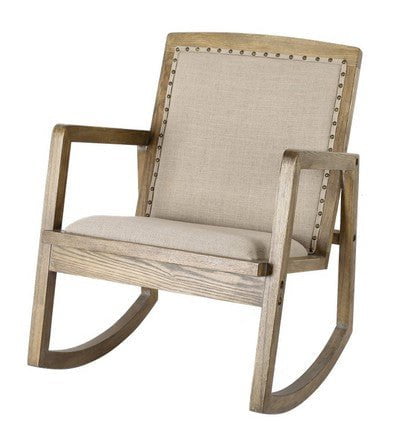 Online8 Rocking Armchair - Oak/Linen Arm Chairs, Recliners & Sleeper Chairs