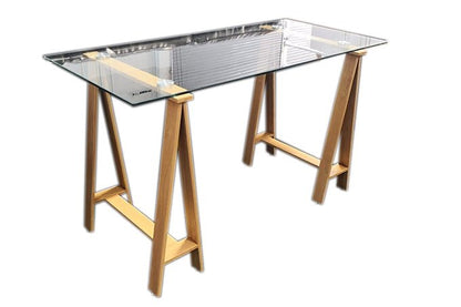 Aspire Glass Desk at online8 furniture store Auckland