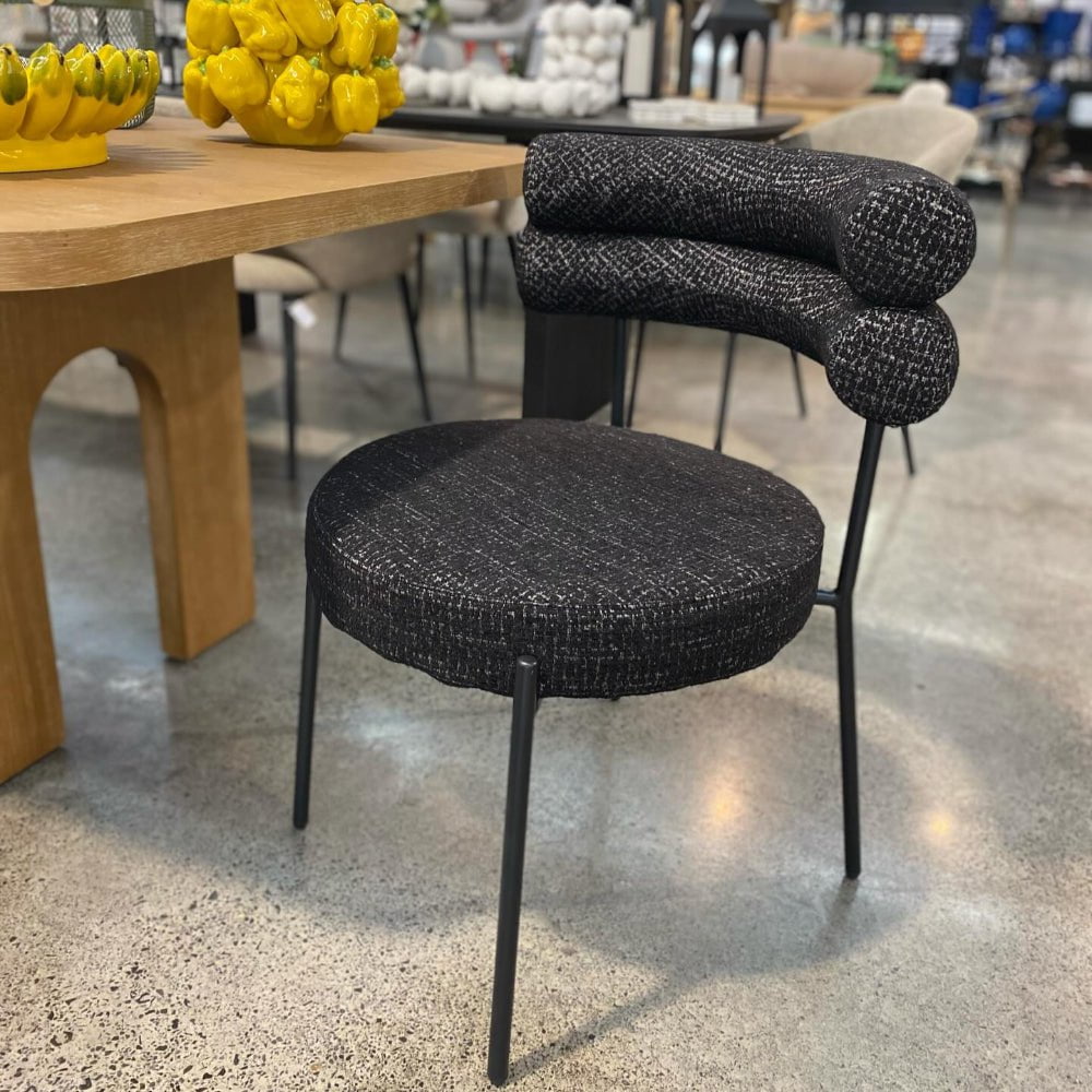 Axel Dining Chair - Black Fleck at online8 furniture store Auckland