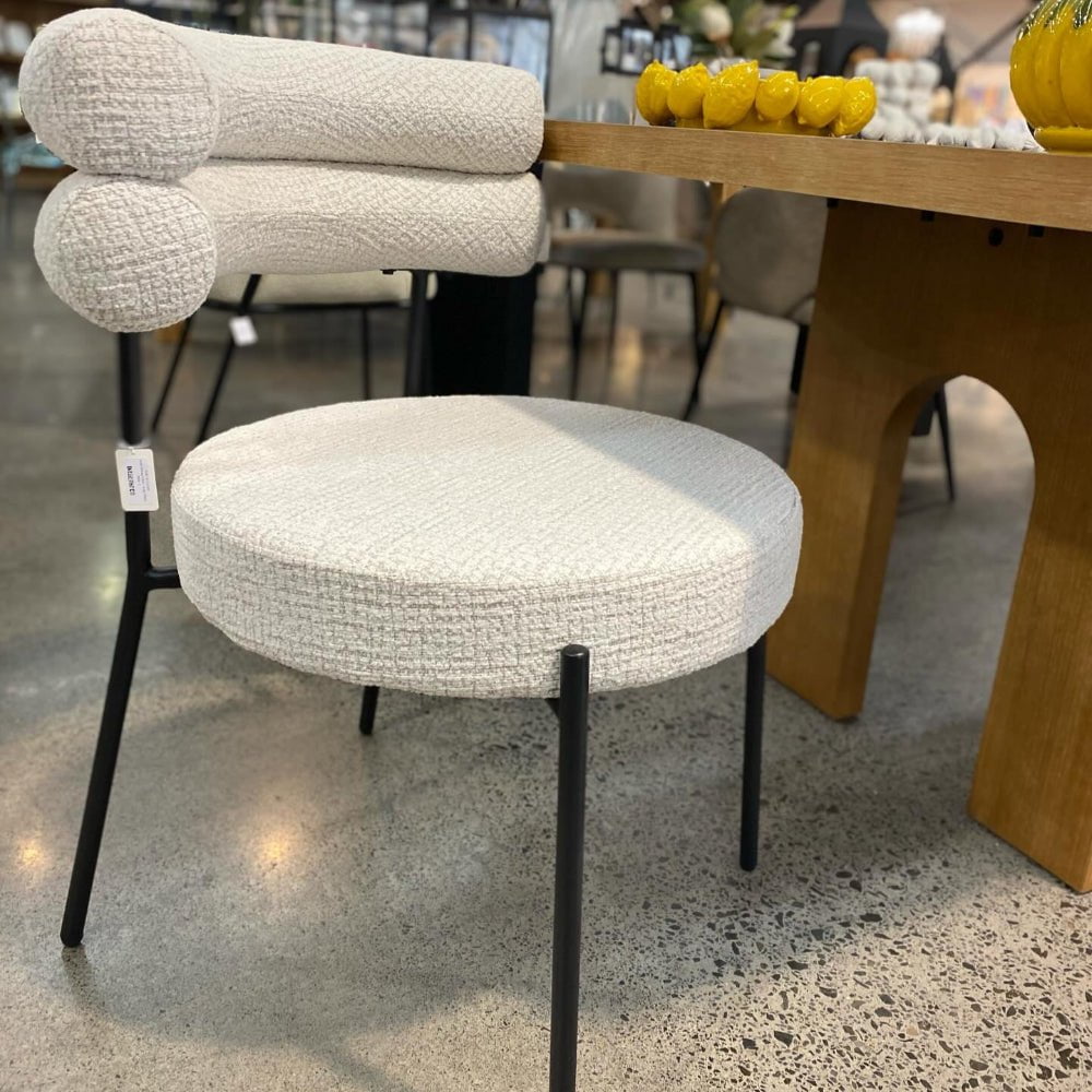 Axel Dining Chair - Ivory at online8 furniture store Auckland