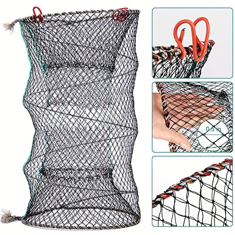 Durable Folding Crab Cage - Reusable Spring Fishing Trap Net for Easy Catching