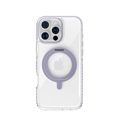 Compatible with iPhone 16 Pro Max Ice Armor O2L Series Magnetic Clear Case with Ring Stand