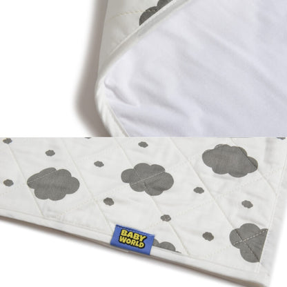Baby & Kid Bed Waterproof Sheet With Wings-Grey Cloud