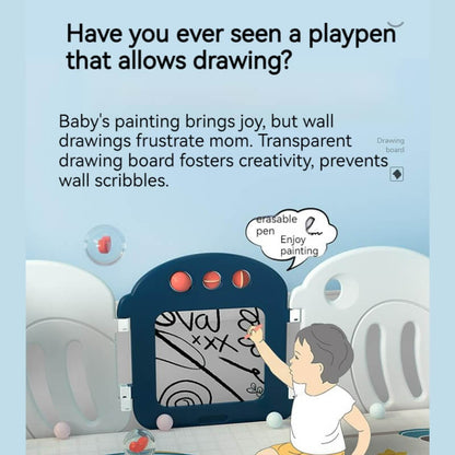 Luxurious Solid Baby Playpen With A Graffiti Panel 189*220*66cm