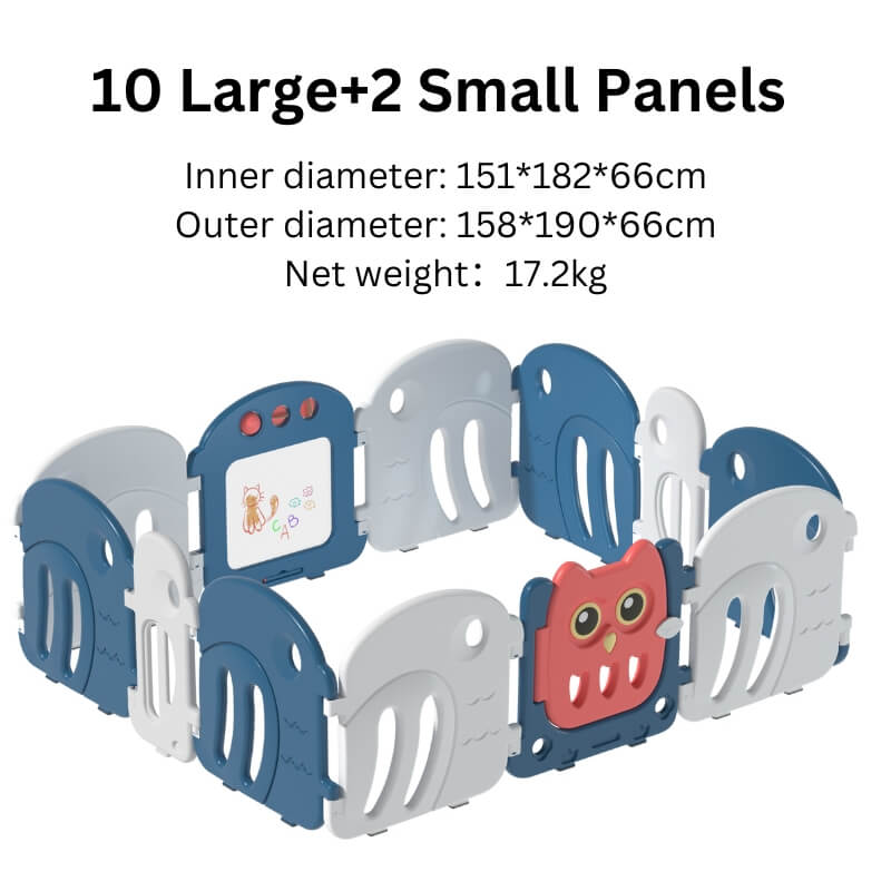 Luxurious Solid Baby Playpen with a Graffiti Panel 158*189*66cm