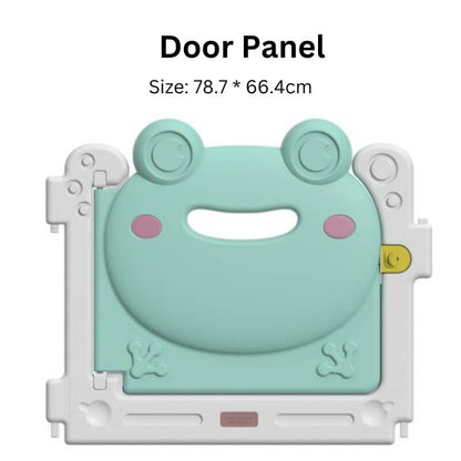 Baby Playpen - Adjustable Kids Safety Playpen | Green Frog | 14 Panels