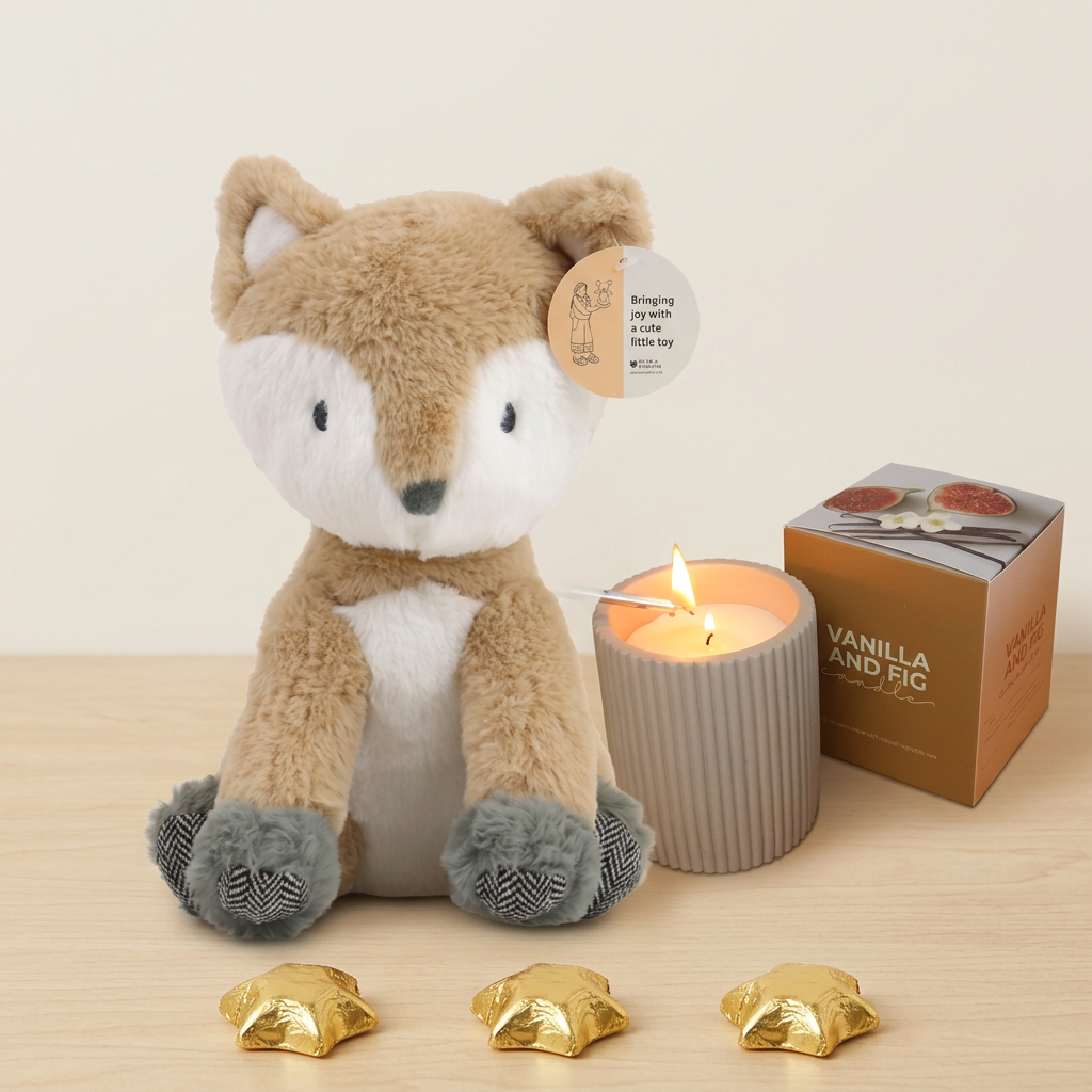 Plush Fox Luxury Newborn Baby Gift Hamper