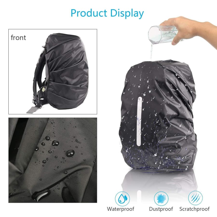Backpack Waterproof Black Cover