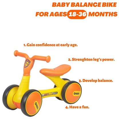 Baby Balance Bike 1006YO Yellow