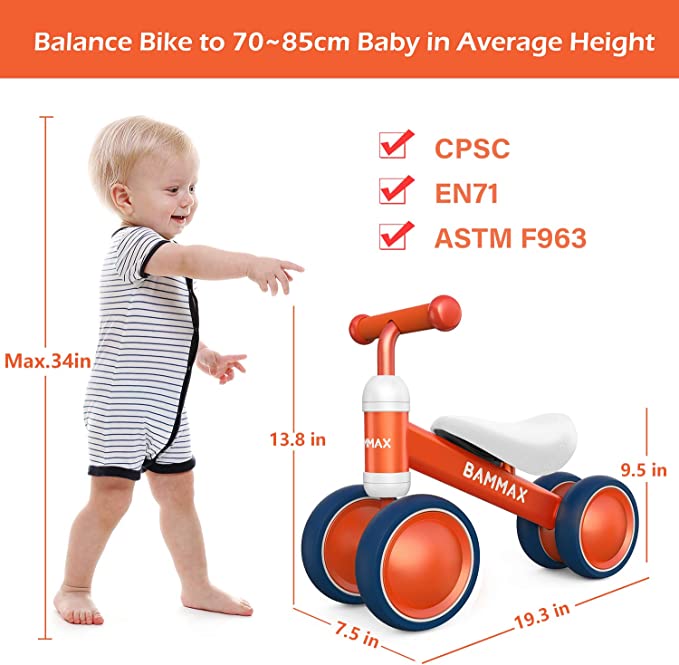 Baby Balance Bike 1003 Orange