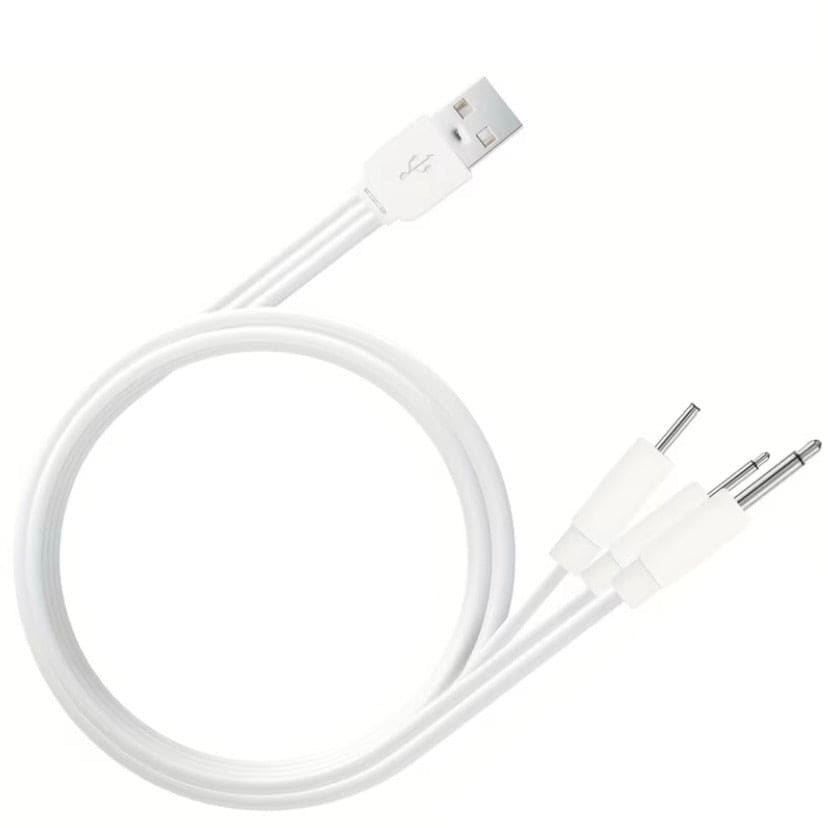 Barrel Jack 3 in 1 Power Cable - (White) 1m