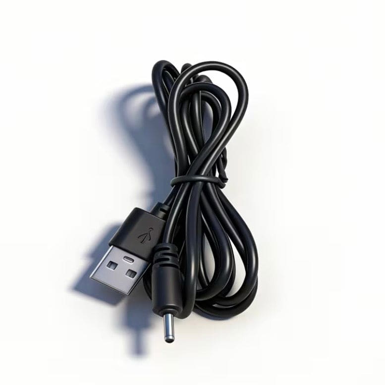 Barrel Jack Power Cable - 2.0mm x 0.6mm charger (Black) 1m