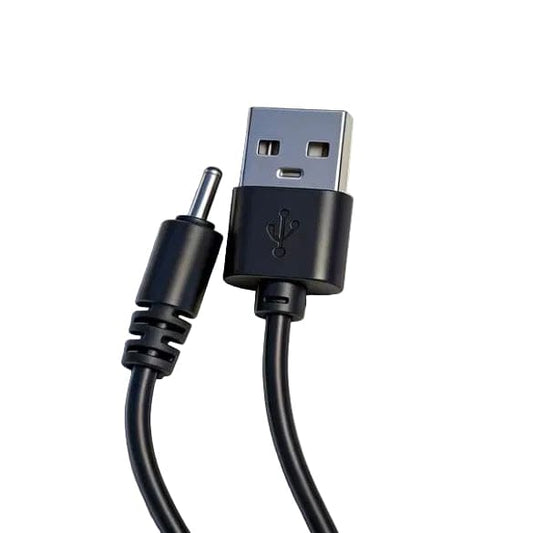 Barrel Jack Power Cable - 2.0mm x 0.6mm charger (Black) 1m