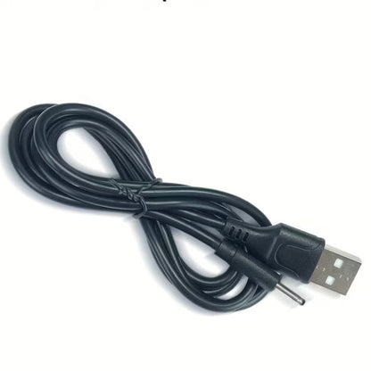 Barrel Jack Power Cable - 2mm x 0.6mm charger (Black) 1m
