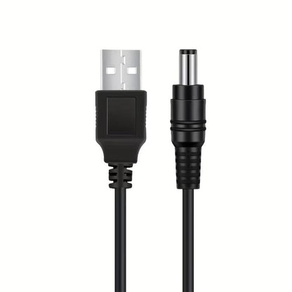 Barrel Jack Power Cable - 5V / 5.5mm x 2.1mm charger (Black) 1m
