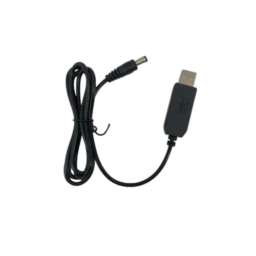 Barrel Jack Power Cable - 9V / 5.5mm x 2.1mm charger (Black) 1m