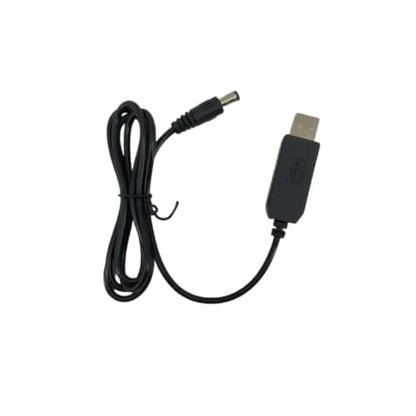 Barrel Jack Power Cable - 9V / 5.5mm x 2.1mm charger (Black) 1m